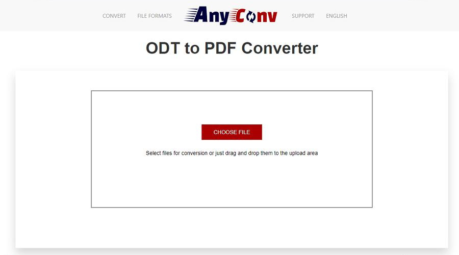 Online ODT conversion tool