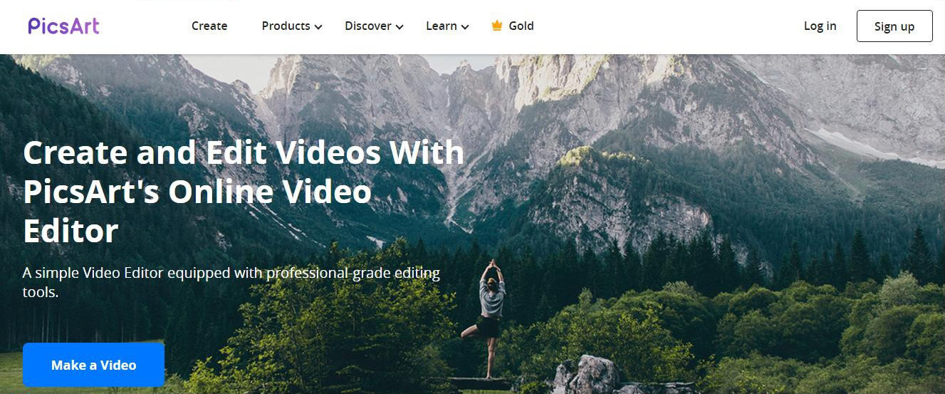 PicsArt online video editing tool