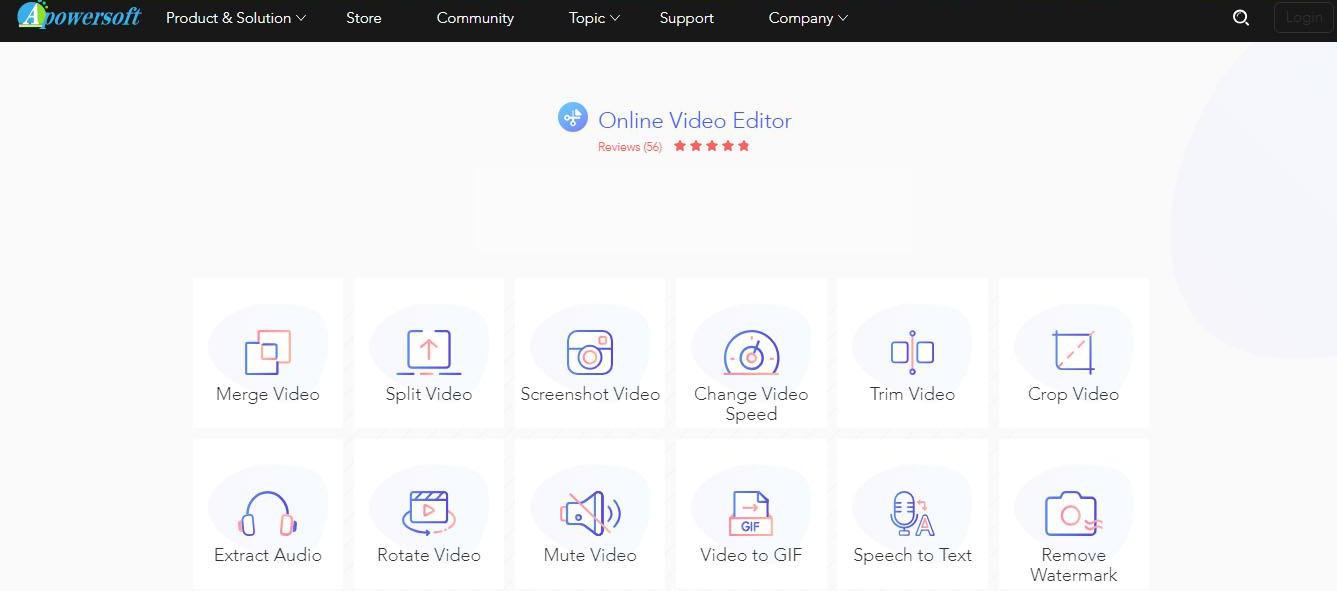 Apowersoft Online Video Editing Tool