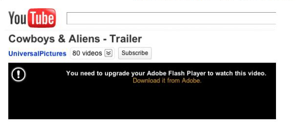 Missing Adobe Flash Player playback plug-in