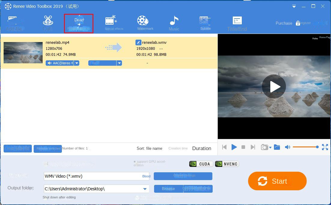 Rotate and crop video buttons
