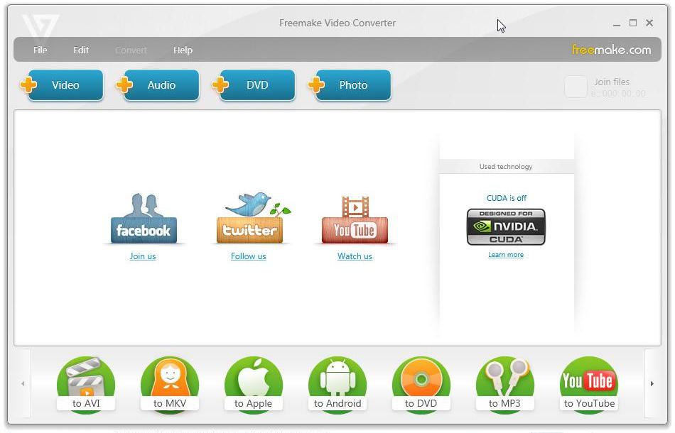 Freemake Video Converter tool interface