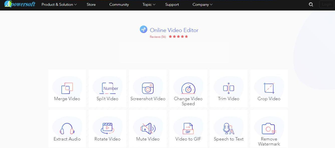 Apowersoft Online Video Editing Tool