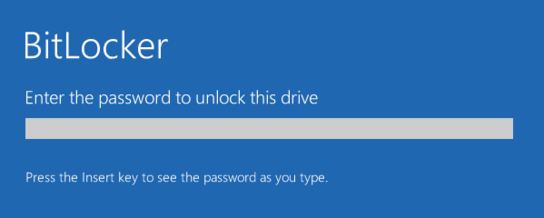 Windows startup repair password winre bitlocker