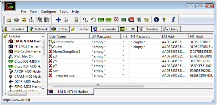 Cracking Windows Passwords with Cain and Abel