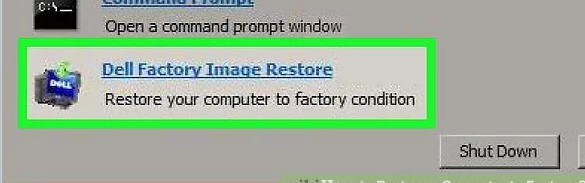 Dell Factory Image Recovery