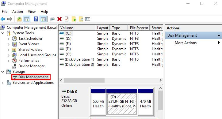 disk management