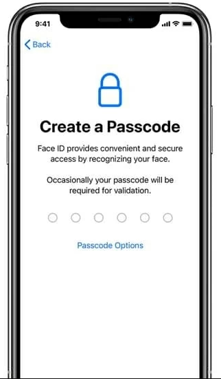 set passcode on iPhone