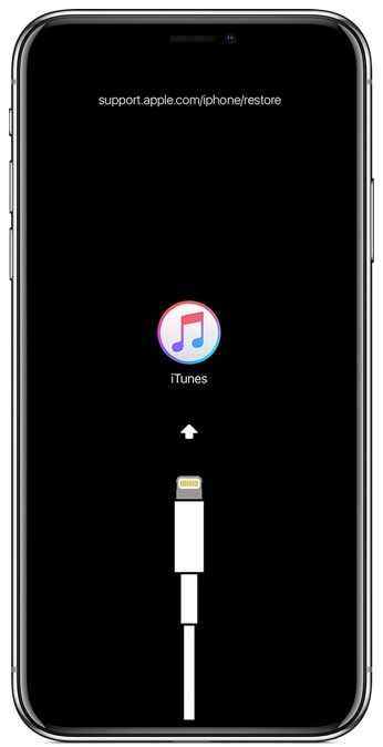 iPhone connected to iTunes