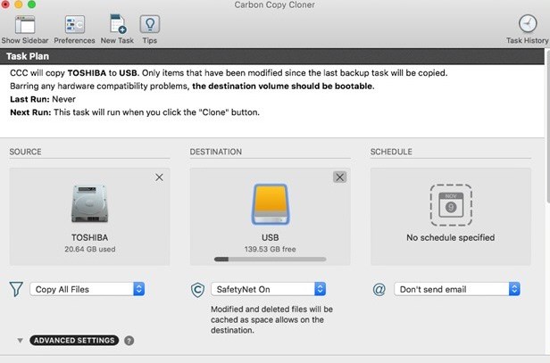 clone os with carbon copy cloner