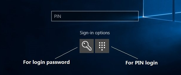 switch to Input password to login Windows
