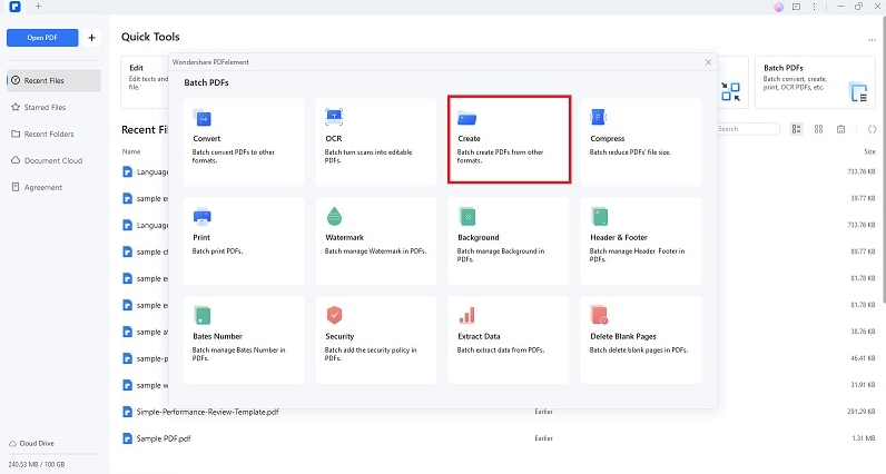 Adobe Acrobat batch processing feature