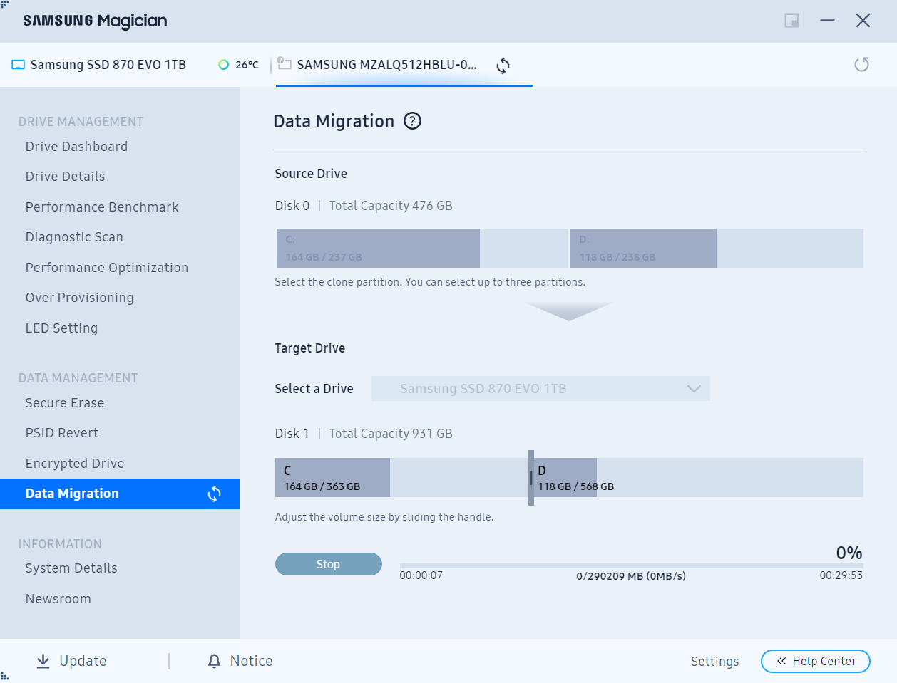 Wait for the cloning process to complete