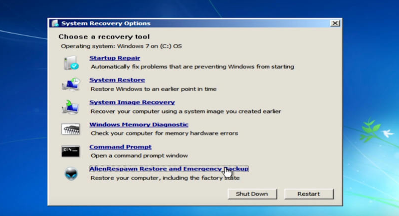 Restore and emergency backup
