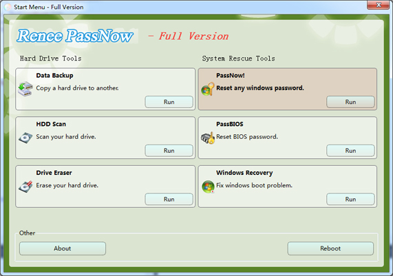 Comparing limitations and advantages of windows password reset disk and Renee Passnow