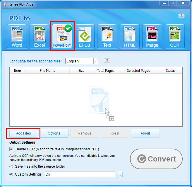 convert PDF to Powerpoint