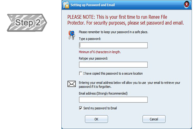 set master password of Renee File Protector