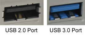 comparison of USB2.0 and 3.0