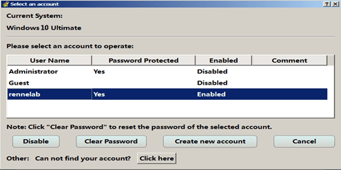 clear windows login password