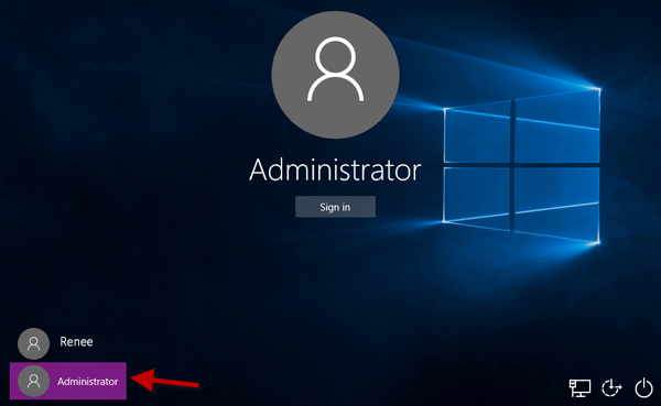 built-in administrator account