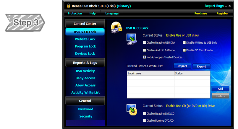 USB & CD block function