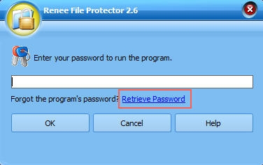 retrieve password for Renee File Protector