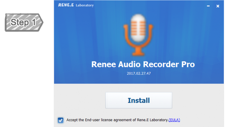 Installation of Renee Audio Recorder Pro