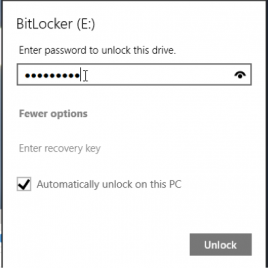 unlock the drive with Bitlocker