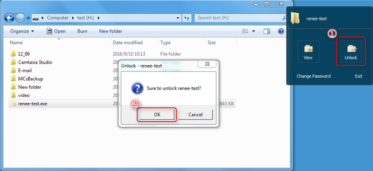 unlock the folder-without-Renee File Protector