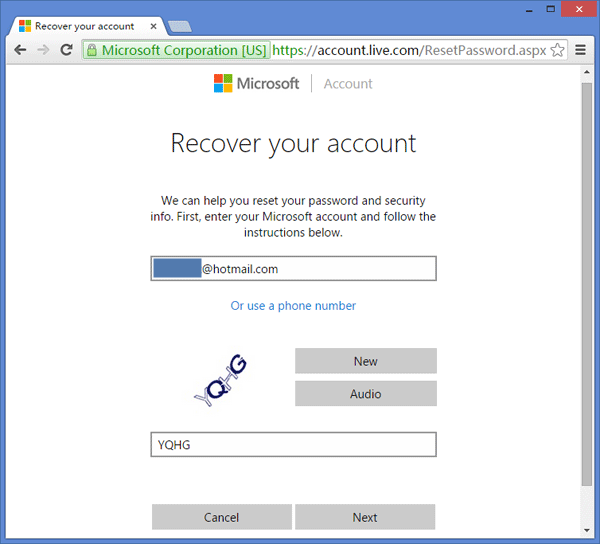 how do i change my microsoft account password