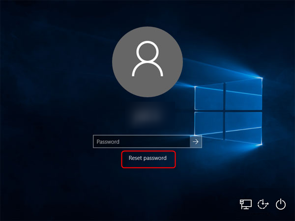 reset password with Windows 10 password reset disk