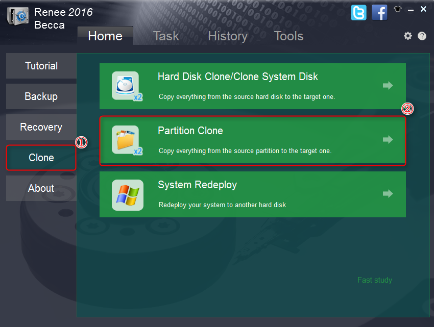 select partition clone function