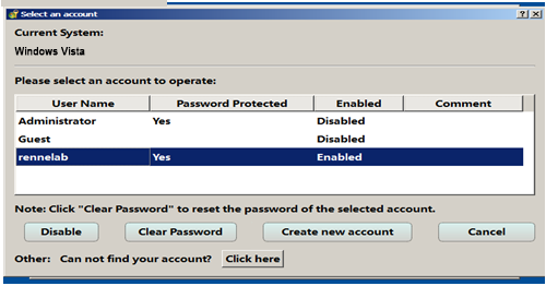 reset password for windows vista