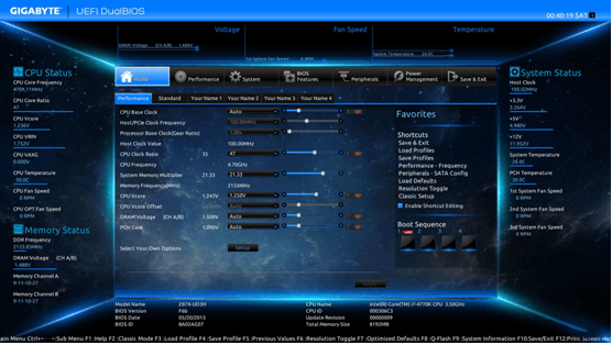 UEFI settings