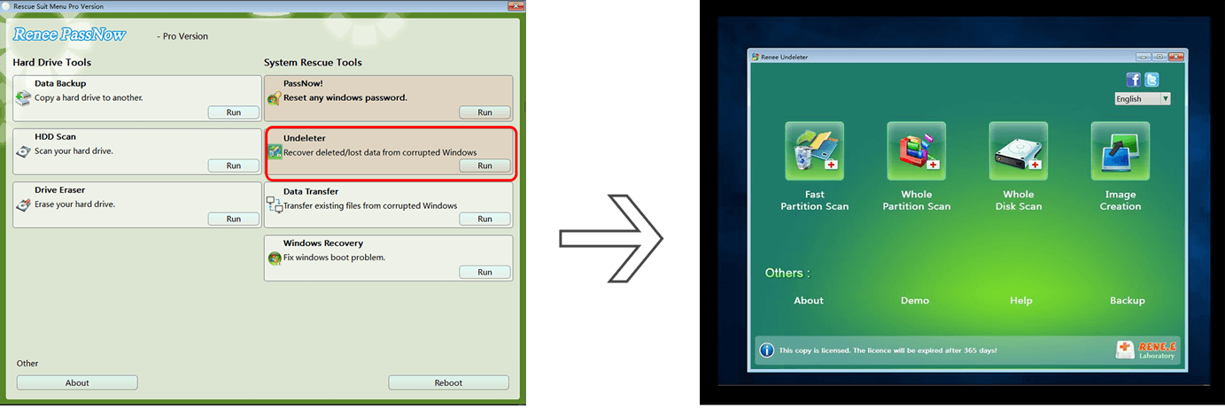 Data recovery function of Renee Passnow