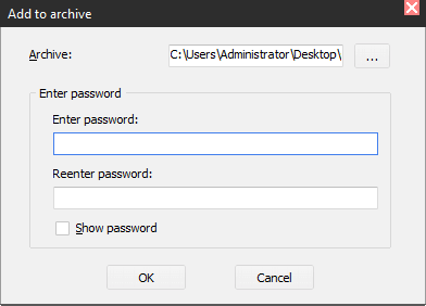 set password for exe file