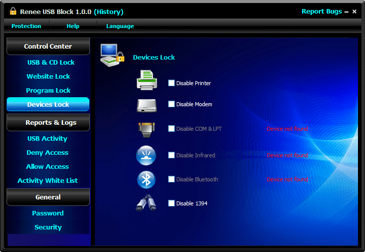 other data security function in Renee USB block