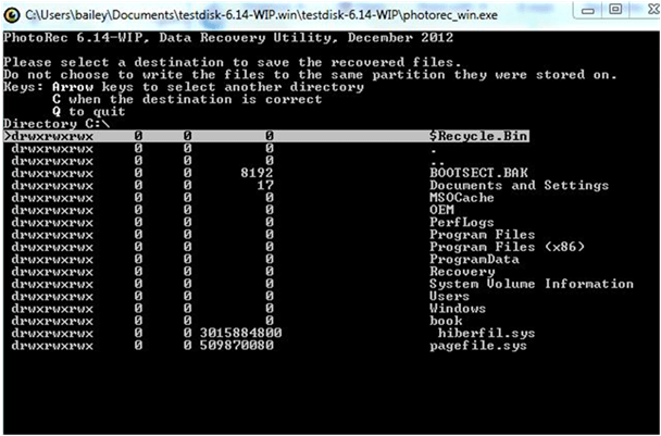 use photorec to recover deleted data from micro sd card