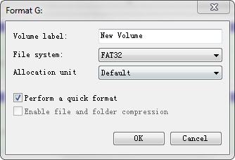 perform quick format disk management