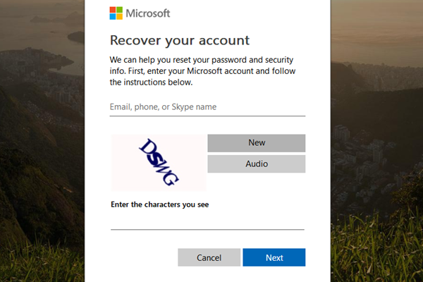 Recover Microsoft Account