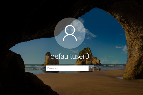 windows 10 defaultuser0 password