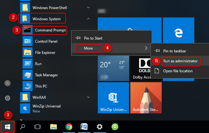 Windows 10 open command prompt