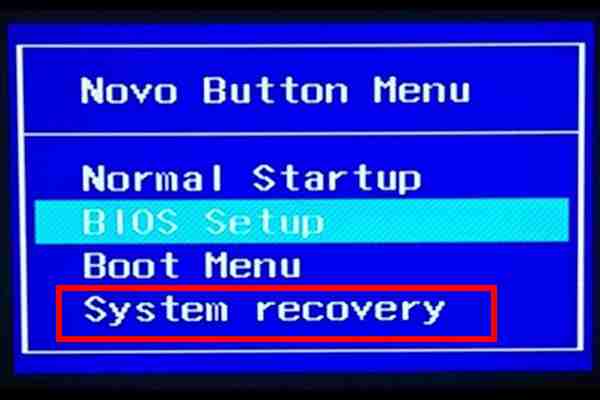 Novo boot menu