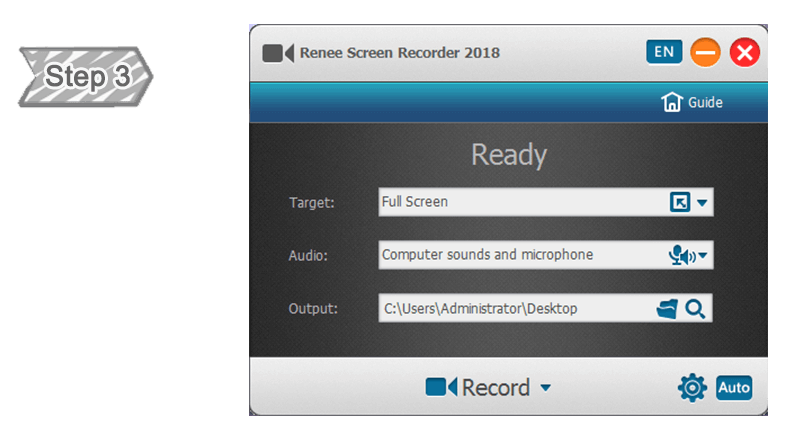 screen-recording-function in Renee Video Editor Pro