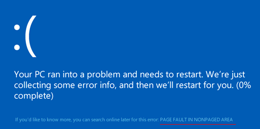 error PAGE_FAULT_IN_NONPAGED_AREA