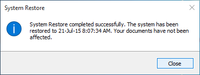 complete system restore