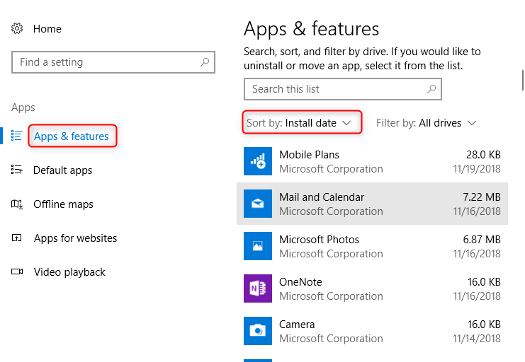 uninstall recently updated or installed apps