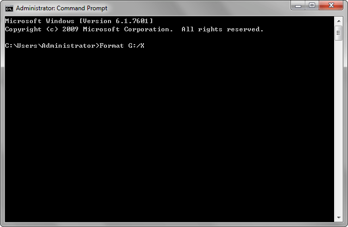 format disk with cmd
