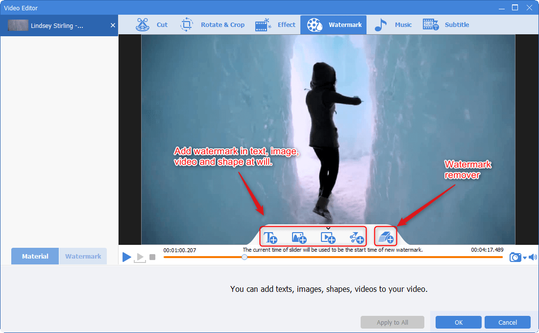 add and remove watermark to video