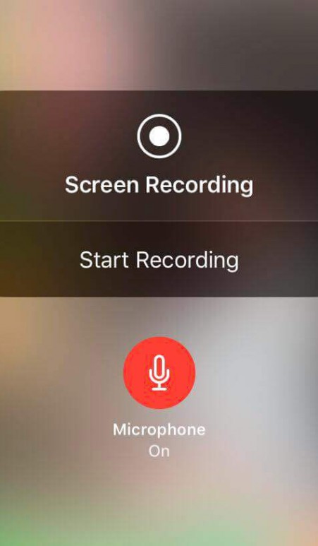 start recording screen on iPhone
